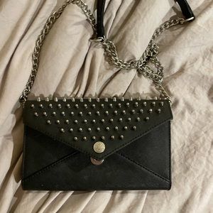 Rebecca minkoff bag, small black & silver